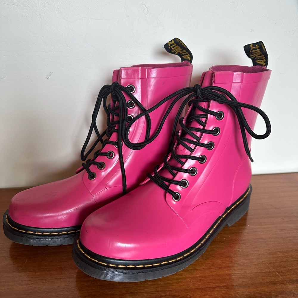 Dr. Martens Bright Pink Combat Boots